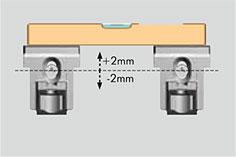 MINI Менсолодержатель для стеклянных полок 5 - 10 мм, хром матовый