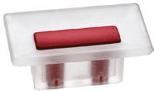 Ручка-кнопка 16мм, отделка транспарент матовый + красный 8.1069.0016.94-0472 фото, цена 275 руб.
