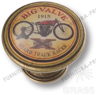Ручка кнопка BIG VALVE 1915, американская дорога - мотороллер, старая бронза 550BR09 фото, цена 545 руб.