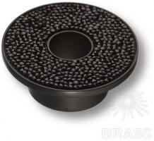 Ручка кнопка c чёрными кристаллами Swarovski, цвет покрытия - чёрный STONE32/N-SW/N фото, цена 6 690 руб.