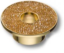 Ручка кнопка c золотыми кристаллами Swarovski, глянцевое золото STONE32/O-SW/O фото, цена 7 195 руб.
