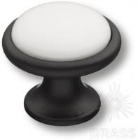 Ручка кнопка керамика с металлом, белый/чёрный 3008-85-000 фото, цена 1 060 руб.