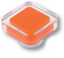 Ручка кнопка квадратная, оранжевый 697NA фото, цена 1 225 руб.