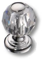 Ручка кнопка, латунь с кристаллом, глянцевый хром 0737-005-MINI фото, цена 2 055 руб.