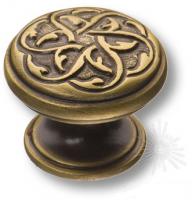 Ручка кнопка латунь, старая бронза 07120-013 фото, цена 2 735 руб.