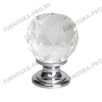 Ручка-кнопка, отделка хром глянец + стекло 9992-400 фото, цена 1 985 руб.
