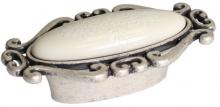 Ручка-кнопка, отделка старое серебро с блеском + керамика P40.X01.G4.ME8G фото, цена 850 руб.