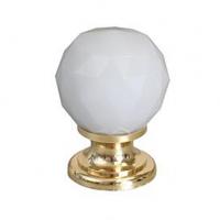 Ручка-кнопка, отделка золото глянец + белое стекло 9992-102 фото, цена 1 320 руб.