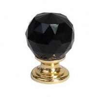 Ручка-кнопка, отделка золото глянец + черное стекло 9992-133 фото, цена 1 280 руб.