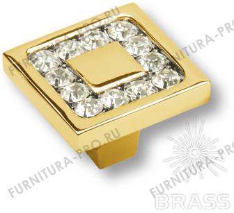 Ручка кнопка с кристаллами Swarovski, глянцевое золото 0771-003-2 фото, цена 2 970 руб.