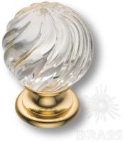 Ручка кнопка с кристаллом эксклюзивная коллекция, глянцевое золото 9913-100 фото, цена 1 385 руб.