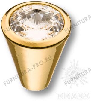 Ручка кнопка с кристаллом Swarovski, глянцевое золото 24K 25.355.24.SWA.19 фото, цена 1 865 руб.