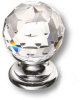 Ручка кнопка с кристаллом Swarovski, глянцевый хром 9932-400 фото, цена 5 175 руб.