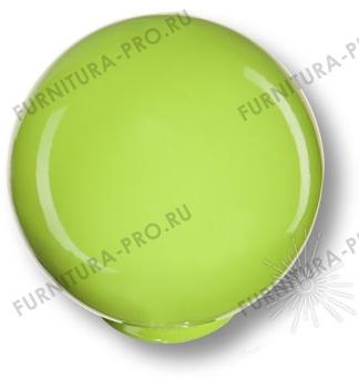 Ручка кнопка, выполнена в форме шара, цвет фисташковый глянцевый 626PI фото, цена 140 руб.