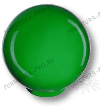 Ручка кнопка, выполнена в форме шара, цвет зеленый глянцевый 626VE фото, цена 140 руб.
