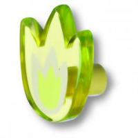 Ручка-кнопка выполнена в форме тюльпана, цвет зеленый 665VEX фото, цена 990 руб.