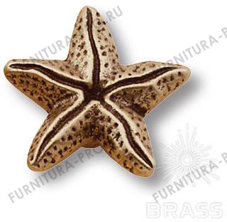 Ручка кнопка звезда, старая бронза 506L2 фото, цена 810 руб.