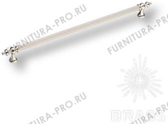 Ручка рейлинг модерн, ребристая, глянцевый никель 320 мм 1670-51-320-053 фото, цена 1 450 руб.