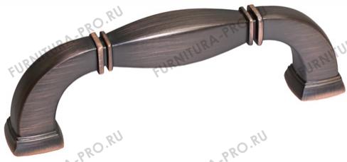 Ручка-скоба 102мм, отделка шлифованная медь HN-M-3935-4”-AC-MM фото, цена 930 руб.