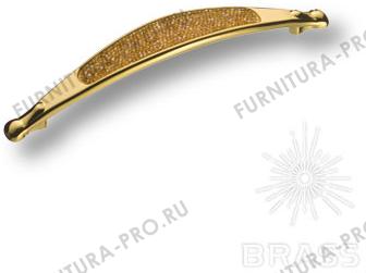 Ручка скоба c золотыми кристаллами Swarovski, цвет покрытия - золото глянец CAMILLA+SW/O+O фото, цена 3 850 руб.