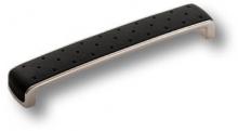 Ручка скоба, глянцевый хром с чёрной вставкой 128 мм 251128MP02ST04 фото, цена 1 120 руб.