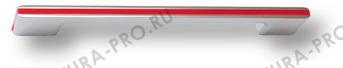 Ручка скоба, глянцевый хром с красной вставкой 160 мм 182160MP02PL17 фото, цена 1 125 руб.