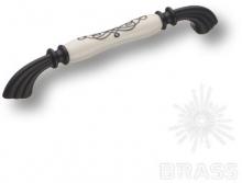 Ручка скоба керамика с металлом, белый/чёрный 160 мм 1905-85-160-470 фото, цена 1 620 руб.