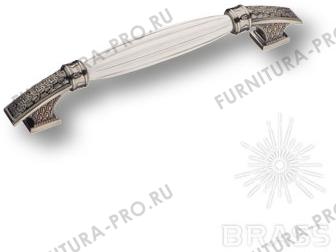 Ручка скоба керамика с металлом, белый/графит 192 мм 1720-70-192-PLATIN фото, цена 3 945 руб.