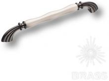 Ручка скоба керамика с металлом, перламутровый/графит 192 мм 1905-70-192-L PEARL фото, цена 1 895 руб.