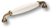 Ручка скоба керамика с серой "паутинкой", античная бронза 128 мм 2005-40-128-08 фото, цена 1 015 руб.