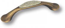 Ручка скоба керамика с серой "паутинкой", античная бронза 96 мм 9822-805 фото, цена 2 390 руб.