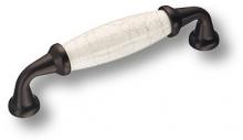 Ручка скоба керамика с серой "паутинкой", черный 96 мм 2005-70-096-08 фото, цена 910 руб.