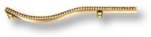Ручка скоба, латунь с кристаллами Swarovski, глянцевое золото 160мм (левая) 2573-003-160-LEFT фото, цена 4 125 руб.