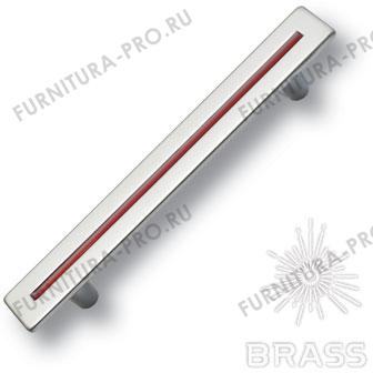 Ручка скоба модерн, алюминий с красной вставкой 96 мм 516RJ фото, цена 685 руб.