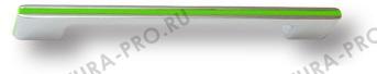 Ручка-скоба модерн, глянцевый хром с зелёной вставкой 160 мм 182160MP02PL13 фото, цена 1 125 руб.