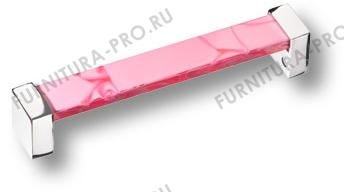 Ручка скоба, пластик розовый 128 мм 672RSX фото, цена 1 975 руб.