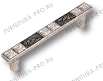 Ручка скоба с кристаллами Swarovski, античное серебро 15.134.96.SWA.16 фото, цена 2 615 руб.