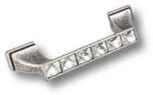 Ручка скоба с кристаллами Swarovski эксклюзивная коллекция, античное серебро 96 мм 15.139.96.SWA.16 фото, цена 3 455 руб.