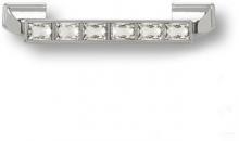 Ручка скоба с кристаллами Swarovski эксклюзивная коллекция, глянцевый хром 96 мм 15.139.96.SWA.07 фото, цена 3 455 руб.