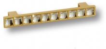 Ручка скоба с кристаллами Swarovski эксклюзивная коллекция, матовое золото 96 мм 7162.0096.027 фото, цена 5 990 руб.