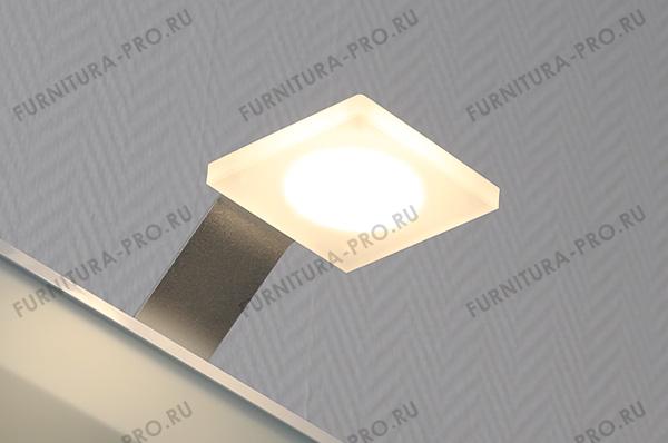 Светильник LED Quadro S, 3W/12V, 4500K, отделка акрил матовый/алюминий HW.005.056 фото, цена 2 575 руб.