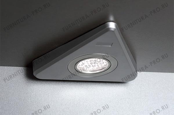 Светильник LED Triangolo, 1.65W, 3200K, отделка под алюминий HW.001.004 фото, цена 630 руб.